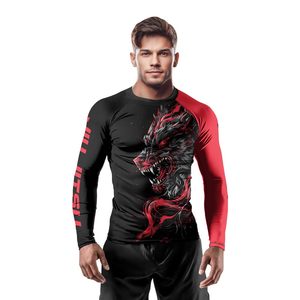 Custom Made OEM Unisex Rashguard UPF 50 UV Protection Sublimation Slim Fit Compression Polyester Wholesale Factory OEM Wholesale - Product Image 2