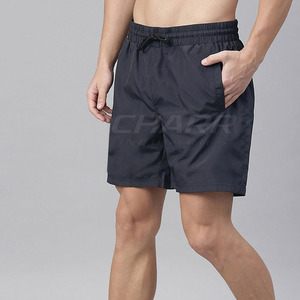 Durable Quick Dry Breathable Polyester/Cotton Blend Training <b>Shorts</b> for <b>Men</b> <b>Elastic</b> <b>Waist</b>-Flexible Athletic <b>Shorts</b> for Daily Use - Product Image 2