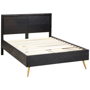 Base de Cama Moderna de Madera de Acacia Colección GALAXY Personalizable con Cabecero Geométrico Elegante para Muebles de Dormitorio - Product Image 3
