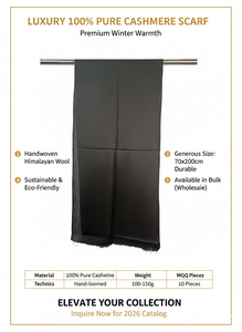 Luxury 100% Pure Cashmere Scarf Premium Soft Winter Pashmina <b>Shawl</b> Handwoven Lightweight Warm Unisex Plain Designer <b>Wrap</b> - Product Image 6