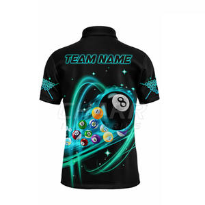 Chemise de billard professionnelle respirante et légère pour équipes de billard, grande taille, 100 % polyester, antibactérienne - Product Image 5
