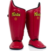 Protector de Piernas de Piel Sintética PU de la Mejor Calidad a Precio de Mayoreo RTS para Boxeo y MMA, Protector de Espinilleras Fair Tex, Cómodo Protector de Espinilleras para MMA