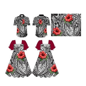 New Design High Quality Eco-Friendly Natural Waist Solid Matching <b>Clothes</b> for Couples Micronesian Mumu Dresses Women Breathable - Product Image 4