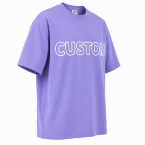 Camiseta de Algodón Oversize para Hombre al por Mayor, 230 g/m², Gruesa, Transpirable, Suave, con Estampado Gráfico, Ajuste Relajado, Uso Diario Casual, Logotipo Personalizado - Product Image 2