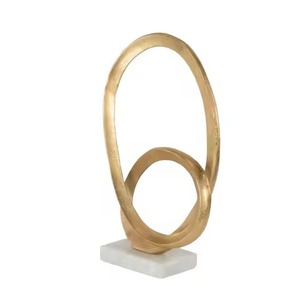 Escultura de Rostro Masculino en Resina Dorada Abstracta de Diseño Moderno, Estatua del Pensador en Silencio, Figura Creativa para Decoración de Hogar u Oficina de Lujo - Product Image 3