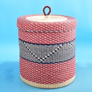 ตะกร้าหวายทะเลพร้อมฝาปิดสีเข้าชุด ทำด้วยมือ ตะกร้าเก็บของ ขายส่ง เป็นมิตรกับสิ่งแวดล้อม ผลิตในเวียดนาม - Product Image 1