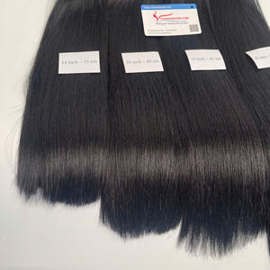 Extensiones de Cabello Natural Liso Negro, Tejido a Máquina, Cabello Humano Vietnamita Virgen de Alta Calidad, Listo para Enviar - Product Image 1