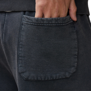 Ensemble de survêtement gris foncé à capuche pour homme, coupe ample, en coton, avec pantalon et sweat-shirt, décontracté, pour l'automne, couleur unie, poches latérales - Product Image 5