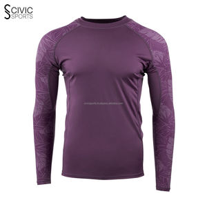Hommes Sublimation Imprimé Spandex Gym Surf Plongée Compression Chemises Bonne Conception 100 En Gros Nouvelle Rash Guard - Product Image 4