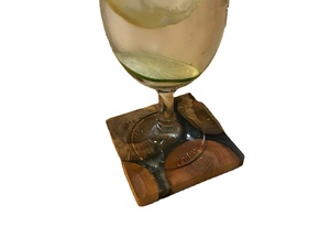 Juego de posavasos de madera de cedro y resina epoxi de primera calidad con color de forma de tamaño personalizado perfecto para el hogar Hotel accesorios de té de lujo - Product Image 2