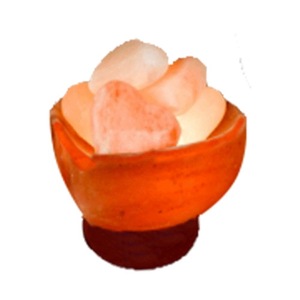 Himalayan Ionic <b>Salt</b> Heart Shaped Crystal Bowl <b>Lamp</b> Handcrafted Natural <b>Rock</b> <b>Salt</b> Modern Design for Hotel and Kitchen Use - Product Image 2
