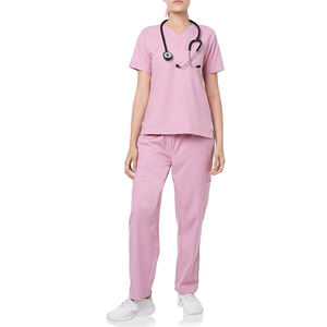 Stylish Unisex Medical <b>Scrub</b> <b>Sets</b> with Polyester/Rayon Fabric OEM Service for Hospital Use - Product Image 3