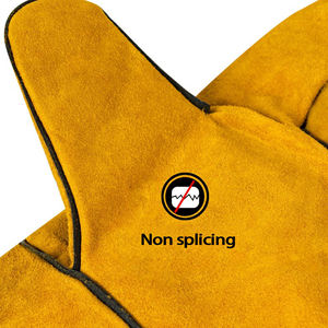 Factory Direct Customizable Wholesale Custom Industrial Construction Oil Safety Cowhide Leather TIG Welding Gloves - Product Image 5