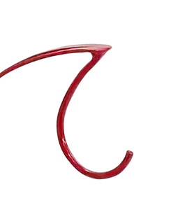 Panier à bananes en métal galvanisé Cuvette suspendue avec bordure rouge-Crochet incurvé Parfait pour la présentation des fruits Fruits Décoration intérieure - Product Image 3