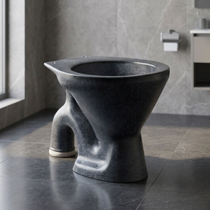 Ensemble de toilettes de luxe EWC de style européen en céramique verte, à poser au sol, avec chasse d'eau cyclonique à double débit et finition diamant - Product Image 3