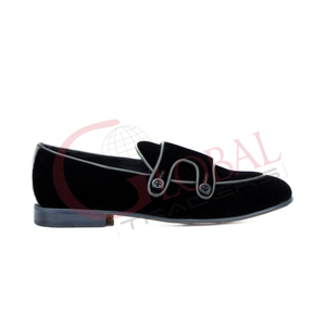 Zapatos de vestir de cuero para hombre con doble hebilla, estilo mocasín formal para negocios, sin cordones, con hebilla, para oficina y reuniones. - Product Image 6