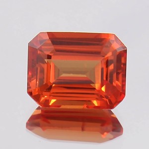 Saphir orange naturel, taille radiant, pierre précieuse non montée, qualité supérieure, pour la fabrication de bijoux et de bagues - Product Image 1