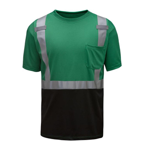 Chemises polo de sécurité à haute visibilité réfléchissantes, vêtements de travail respirants, 100% polyester, couleur et logo personnalisables pour hommes, route - Product Image 6
