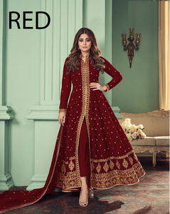 Vestido Largo Anarkali de Georgette Estilo Indio Tradicional, el Más Vendido, Hermoso Vestido de Fiesta para Mujer, Diseño de Diseñador, Listo para Usar - Product Image 3