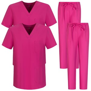 Unisex 4-Way Stretch Woven Spandex/Cotton Jogger Scrub Set Hospital Scrubs for Winter/Summer XL Size for Beauty SPA <b>Salons</b> <b>Tunic</b> - Product Image 2
