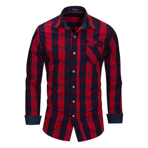 Camisa Casual Elegante con Patrón Cuadrado para Hombre, Manga Larga y Versátil, Camisa a Cuadros para Hombre y Camisas a Cuadros al por Mayor, Personalizadas OEM - Product Image 5