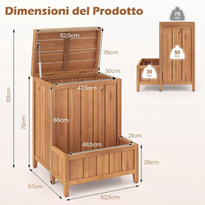 Boîte aux lettres extérieure en bois massif avec jardinière, boîte à colis en bois résistante aux intempéries et jardinière pour plantes, fabricant vietnamien - Product Image 2