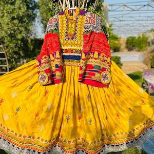 Nouvelle Arrivée 2026 Zerdze Madgul Robe Longue Afghani Guldoze Florale Kuchi Décontractée à Manches Longues Élégante pour Fêtes Coupe A-Line - Product Image 1