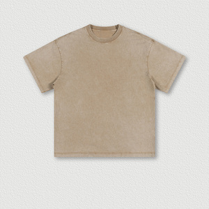 เสื้อยืดผู้ชายทรงบ็อกซี่แบบโอเวอร์ไซส์ ไหล่ตก ผลิตตามแบบ OEM ผ้าฝ้าย 100% นุ่ม สบาย ระบายอากาศได้ดี เป็นมิตรต่อสิ่งแวดล้อม ผลิตจากผ้าฟลีซถัก - Product Image 2