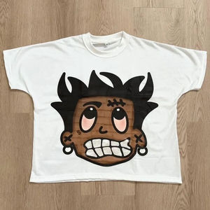 T-shirts pour hommes surdimensionnés, coupe carrée, imprimés graphiques, séchage rapide, en coton, impression DTG, streetwear personnalisé, vente en gros - Product Image 1