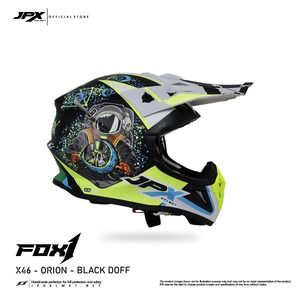 El casco JPX Fox1 Motif X 46 Supermoto Cross ofrece una protección superior y un estilo audaz para la mejor experiencia de motocross. - Product Image 3