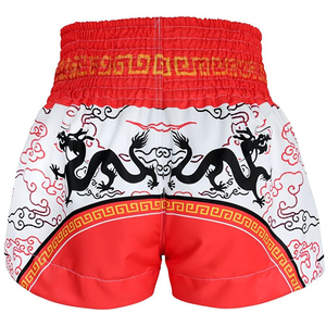 Shorts de boxe personnalisés pour hommes, imprimé dragon et tigre, vêtements de combat MMA, respirants, coupe régulière, impression par transfert par sublimation pour adultes - Product Image 2