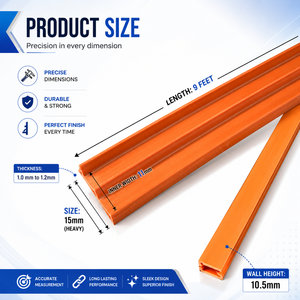 Perfil de PVC en Forma de E, Borde Protector de Plástico para Paneles, Soporte para Muebles, Gabinetes, Paneles de Pared, Decoración de Interiores, Construcción - Product Image 6