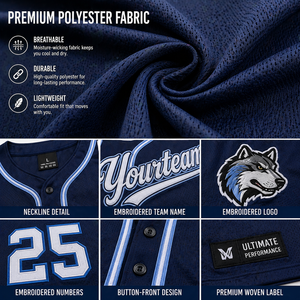 <b>Grey</b> Embroidered Baseball Jersey Polyester Button Front Sportswear Team Uniform OEM Supplier Heat-Transfer Printed Sports Jersey - Product Image 4