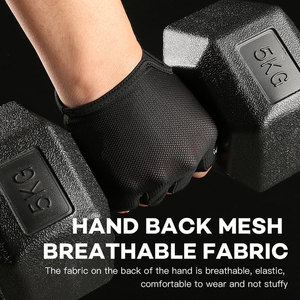 Custom <b>Fingerless</b> Gym <b>Gloves</b> for Men and <b>Women</b> Non Slip Padded Palm Workout <b>Gloves</b> Breathable Fitness Training Cycling <b>Gloves</b> - Product Image 4