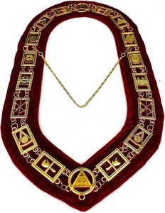 Lot of 2 Royal Arch Chain Collar Regalia <b>Red</b> Velvet Masonic Jewel York Rite Masonic Jewel York Rite - Product Image 2