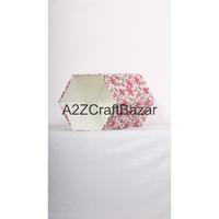 Poubelle extérieure pliable hexagonale DIY à ouverture supérieure en carton de coton, design élégant, gestion des déchets de rue, utilisation intérieure/extérieure