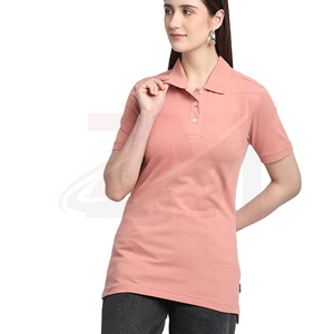 Camisa Polo Elegante de Algodón para Mujer, Manga Corta, Corte Ajustado, Tejido Transpirable y Suave, Informal, para Oficina, Uso Diario, Verano - Product Image 1