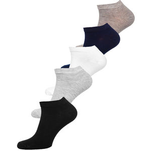 Chaussettes en coton pour hommes, noires unies, respirantes, tricotées, pour usage quotidien, saison printemps, épaisseur standard, style classique - Product Image 3