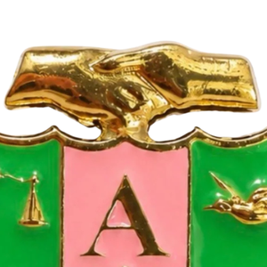 Broche de Metal con Diseño de Escudo Verde, Rosa y Plateado para Mujer, Insignia Esmaltada para Solapa, Joyería Decorativa de Moda, Accesorio de Regalo - Product Image 2