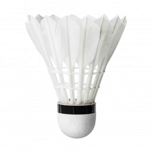 ลูกแบดมินตันขนห่านมาตรฐาน หัวคอร์ก PU ทนทาน สำหรับฝึกซ้อม สีขาว - Product Image 1
