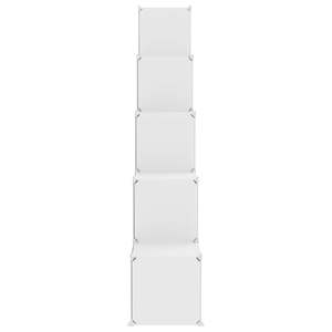 Armoire de rangement modulaire à 15 cubes en plastique PP blanc et acier, adaptée aux enfants et aux adolescents - Product Image 4