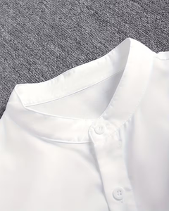 Men's Solid Color Short Sleeve Shirt Shorts Set Breathable Knitted Casual Summer Wear Quick Dry White Green Drawstring Pants - Product Image 3