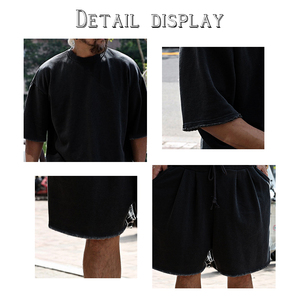 Ardora International Men's Autumn Casual <b>Knitted</b> Embroidered 100% Cotton 380gsm Two-Piece Suit <b>Set</b> Quick Dry Feature T-Shirt - Product Image 5