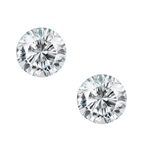 Boucles d'oreilles clous de luxe en argent sterling 92,5 plaqué rhodium avec zircon cubique rond pour femmes et jeunes filles – Bijoux raffinés éblouissants - Product Image 1