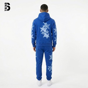 Conjunto Deportivo Personalizado Unisex para Hombre, Sudadera con Capucha y Pantalones de Felpa Gruesa, 2 Piezas, Venta al Por Mayor, con Impresión Personalizada - Product Image 3