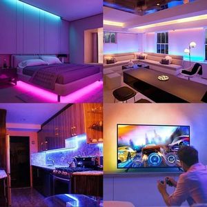 Bande lumineuse LED de 130 pieds pour chambre et bureau, décoration intérieure RGB avec télécommande, 24V, bande lumineuse intelligente, cadeaux d'anniversaire - Product Image 2