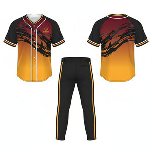 Uniforme de baseball personnalisé avec logo, respirant, à manches courtes, imprimé, léger, surdimensionné, prix abordable pour hommes - Product Image 1