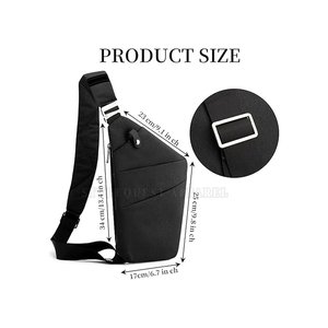 Sac bandoulière pour homme de haute qualité, durable, tendance, populaire, avec fermeture à glissière, en polyester - Product Image 2