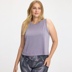 Débardeur de yoga respirant sans manches pour femme, personnalisable avec logo, en tissu tricoté, idéal pour l'entraînement sportif estival - Product Image 6