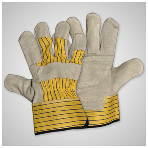 Gants de travail en cuir blancs et rouges, longueur poignet, élastiques, pour sports de plein air, hiver, style uni - Product Image 6